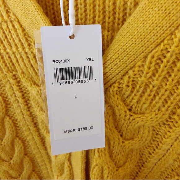 Splendid Sweaters Splendid Mustard Yellow Cable Knit Cardigan Poshmark